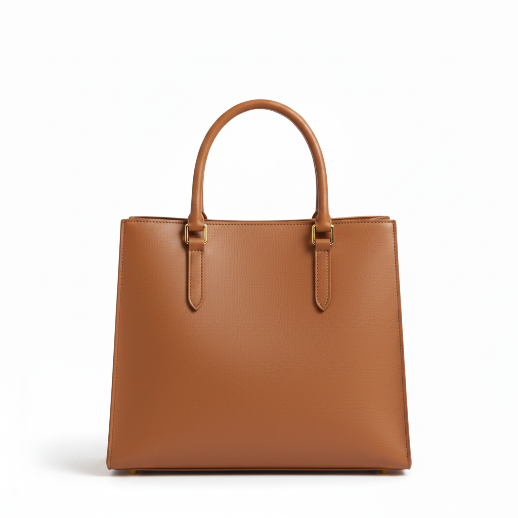Luxusní tote bag z velbloudí kůže - pohled zezadu