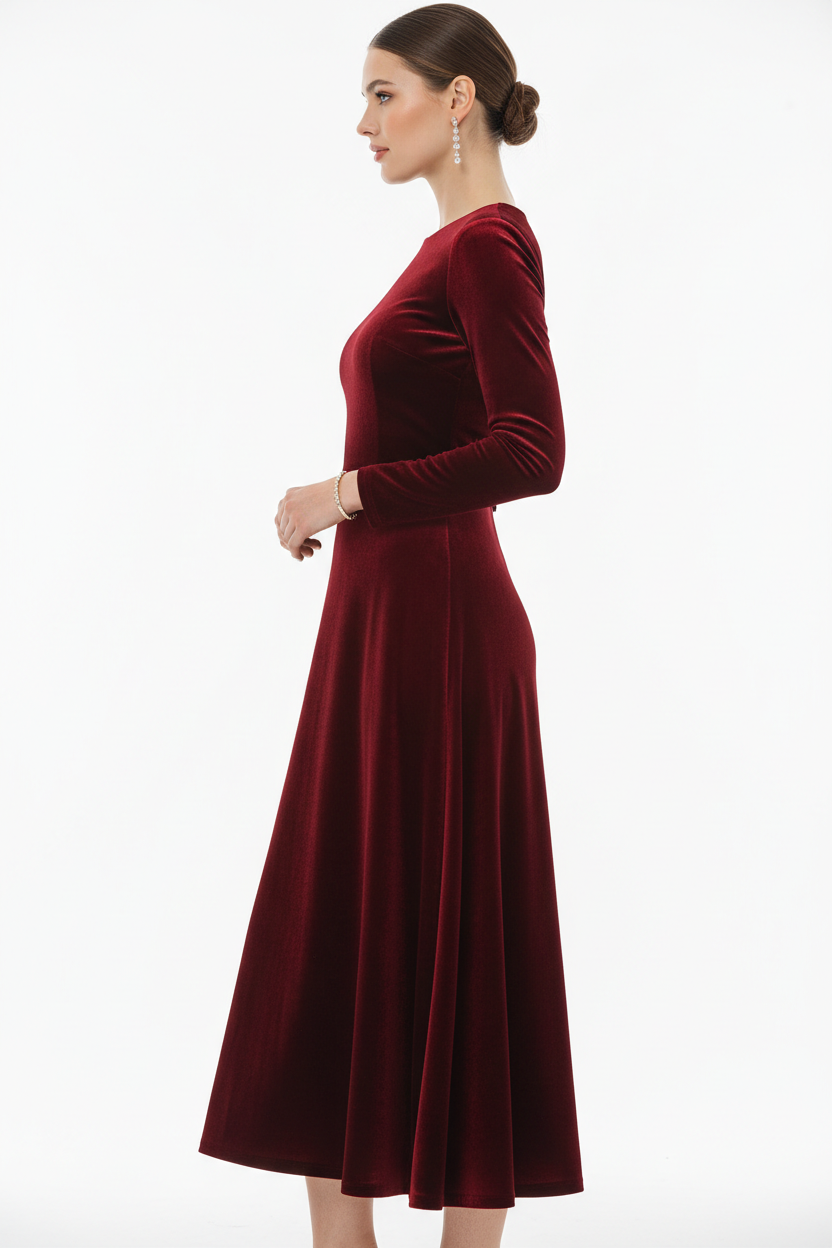 Velvet Dusk Dress — side view