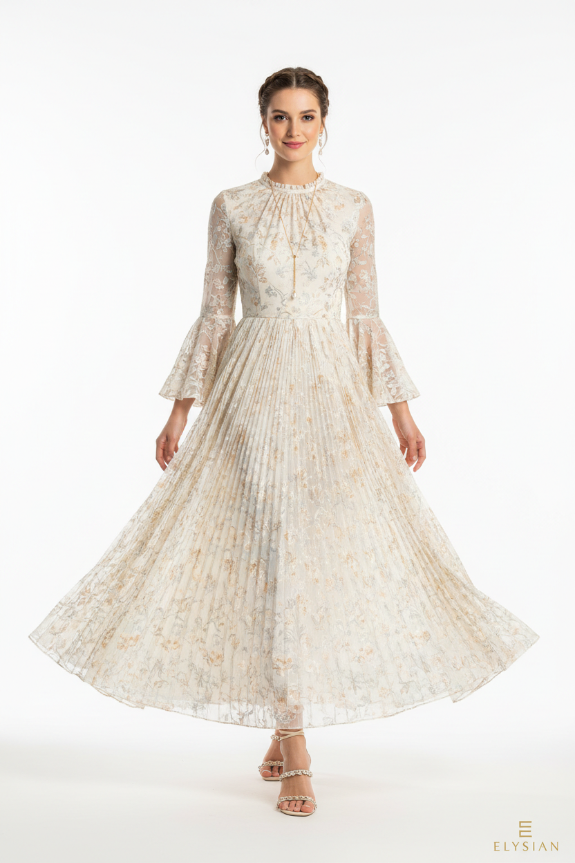 Soleil Crème Dress — front view