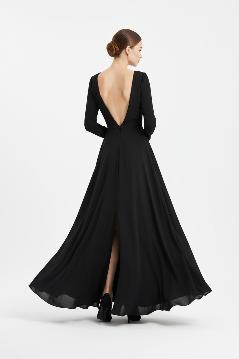 Noir Soir Evening Dress — back view