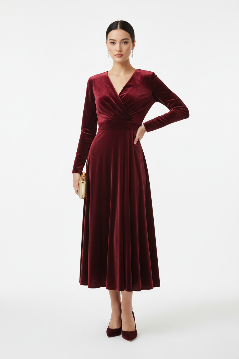 Velvet Dusk Dress — front view