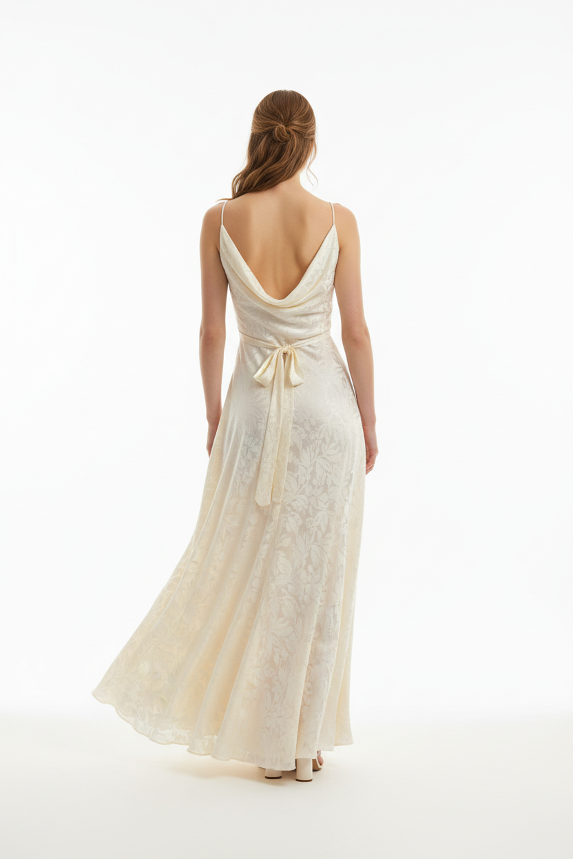 Soleil Crème Dress — back view