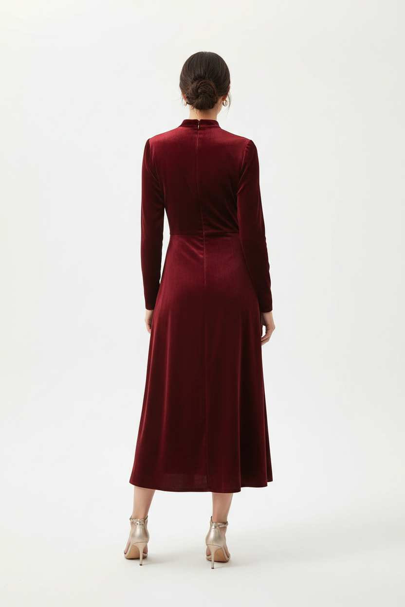 Velvet Dusk Dress — back view