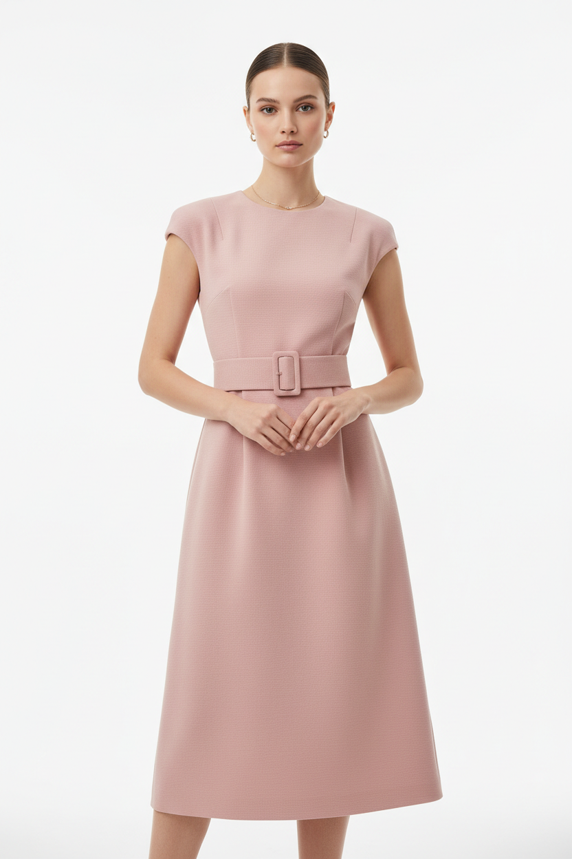 Blush Structure Dress — front view